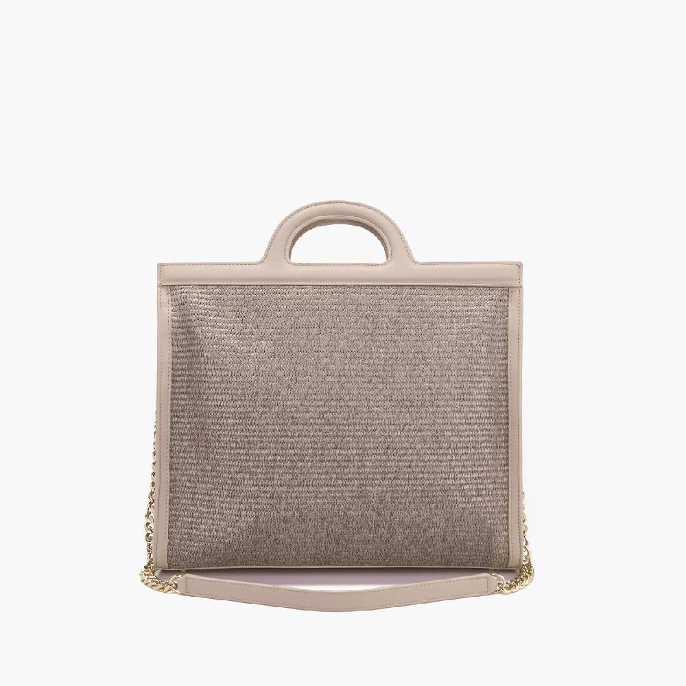 La Carrie BORSA SHOPPING MALIBU IVORY In Saldo