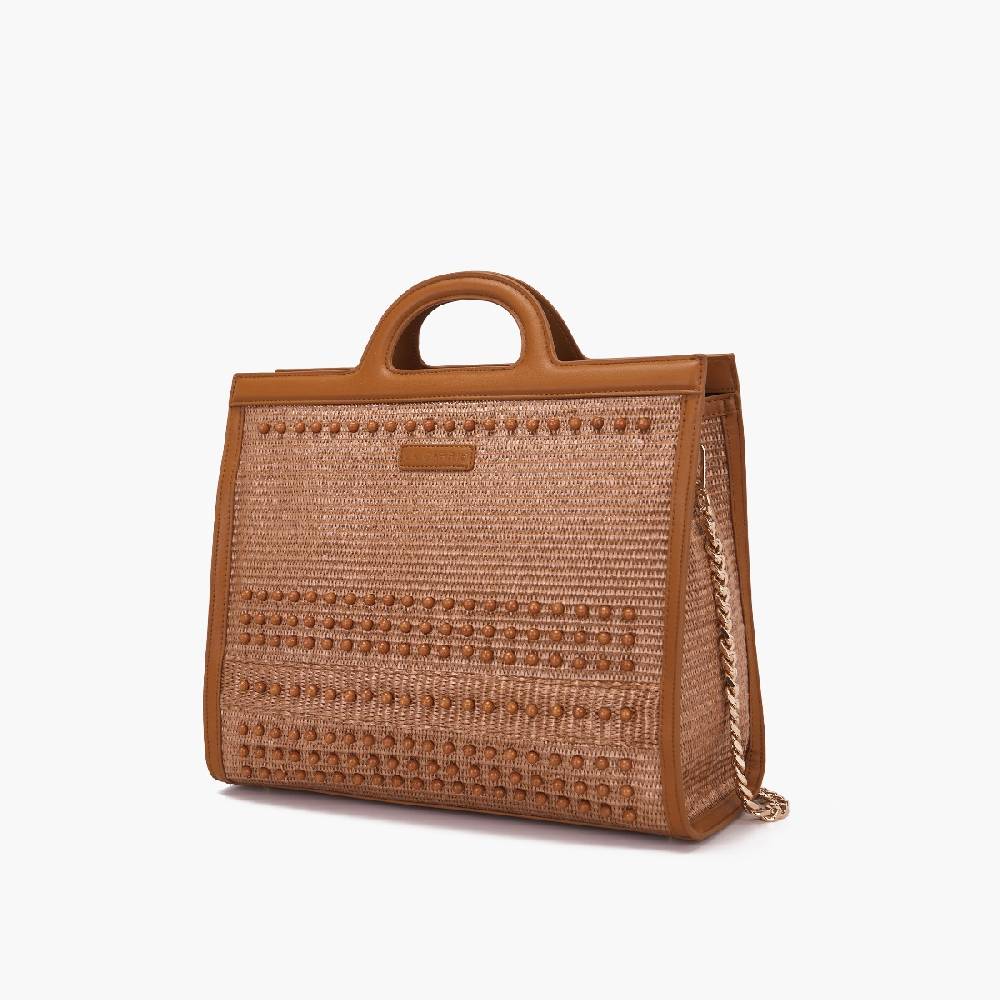La Carrie BORSA SHOPPING MALIBU CUOIO Nuova