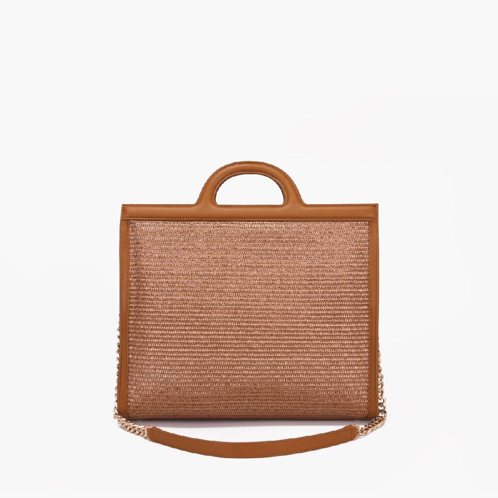 La Carrie BORSA SHOPPING MALIBU CUOIO Nuova