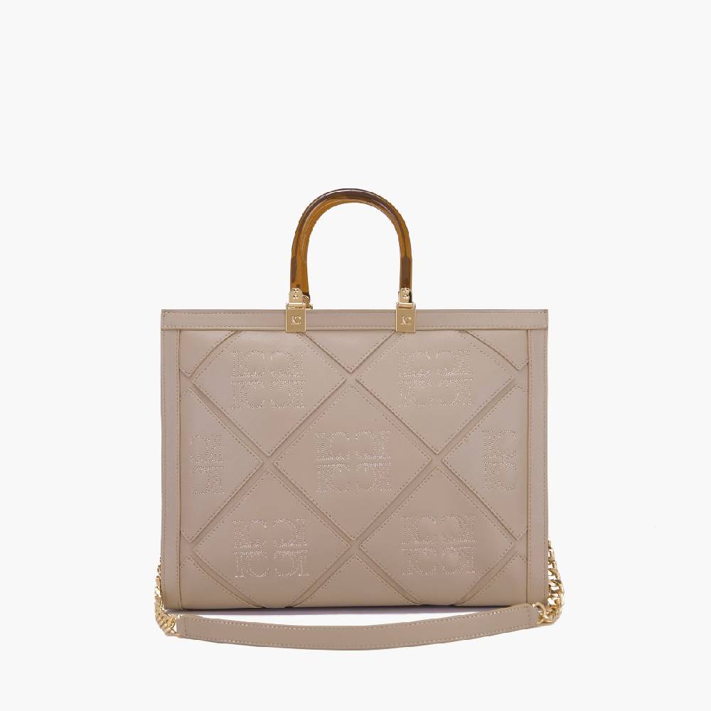 La Carrie BORSA SHOPPING PICHT TAUPE Outlet