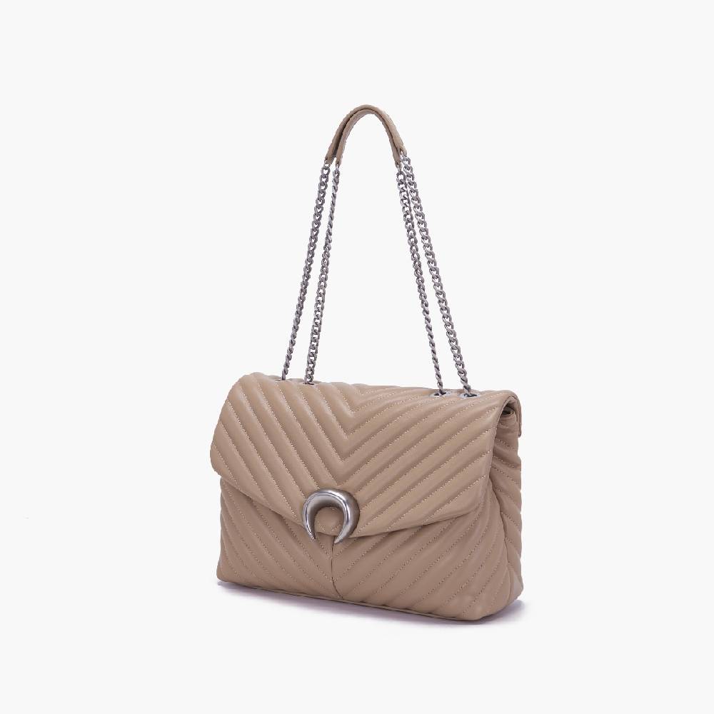 La Carrie BORSA A SPALLA MOONLIGHT TAUPE Nuova