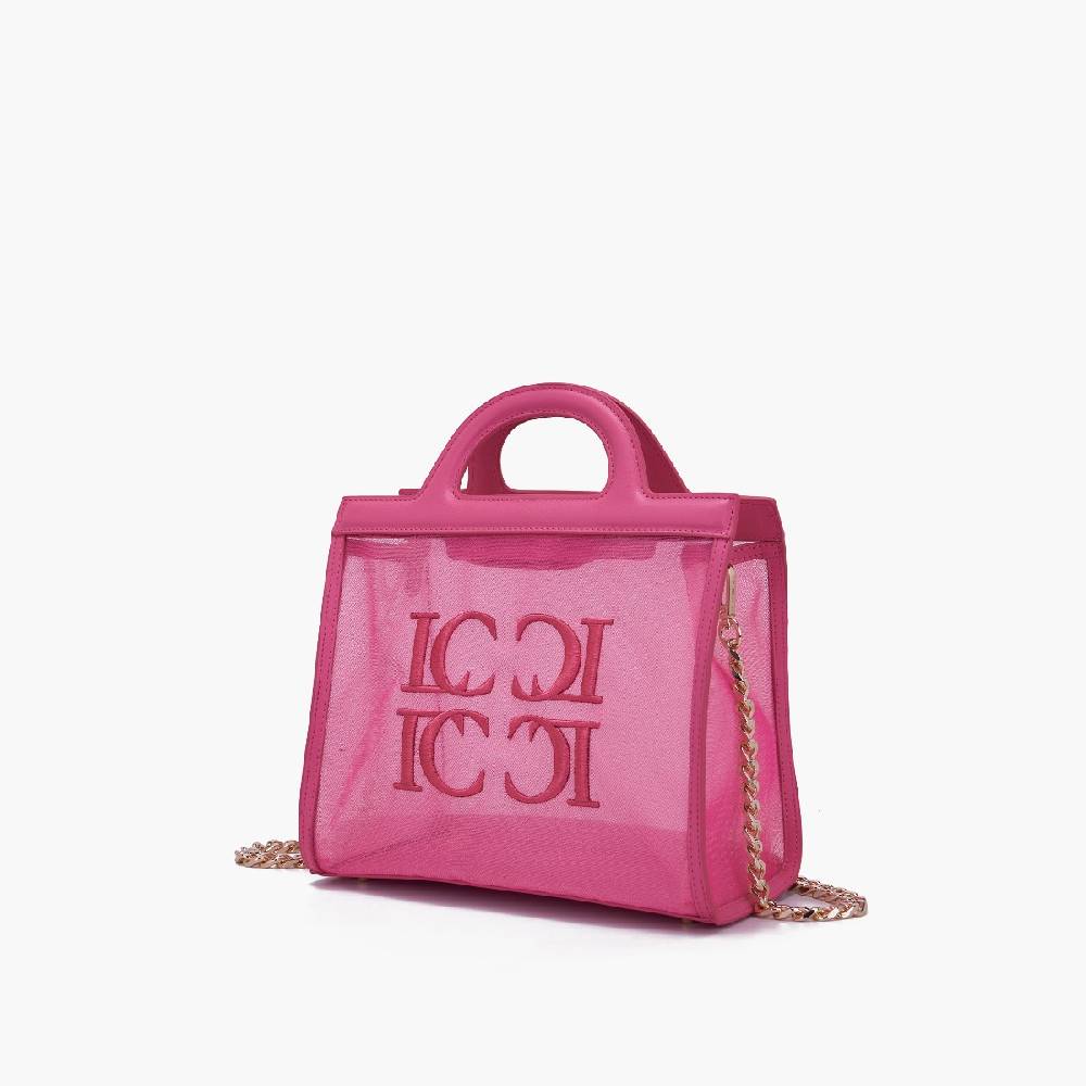 La Carrie BORSA SHOPPING SQUARE PINK Vendita