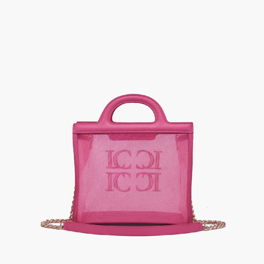 La Carrie BORSA SHOPPING SQUARE PINK Vendita