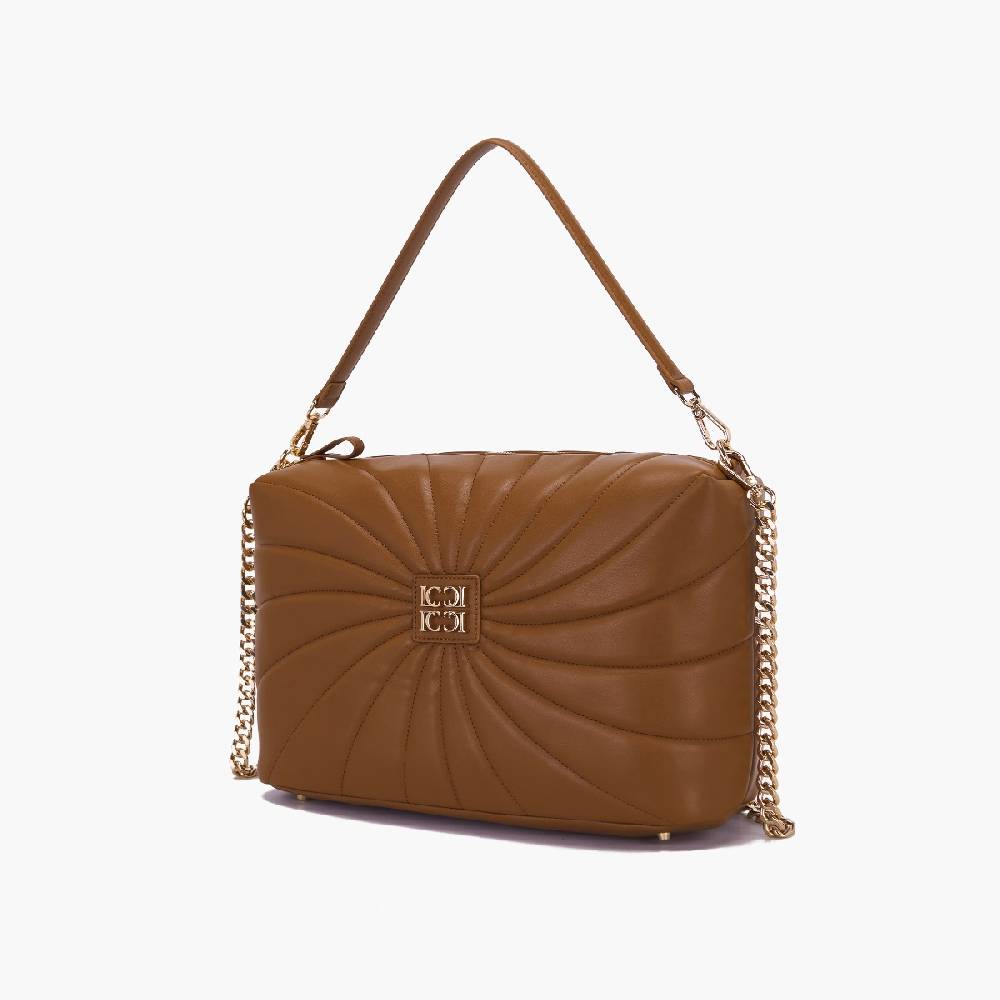 La Carrie BORSA A SPALLA OYSTER CUOIO Prezzo Ridotto