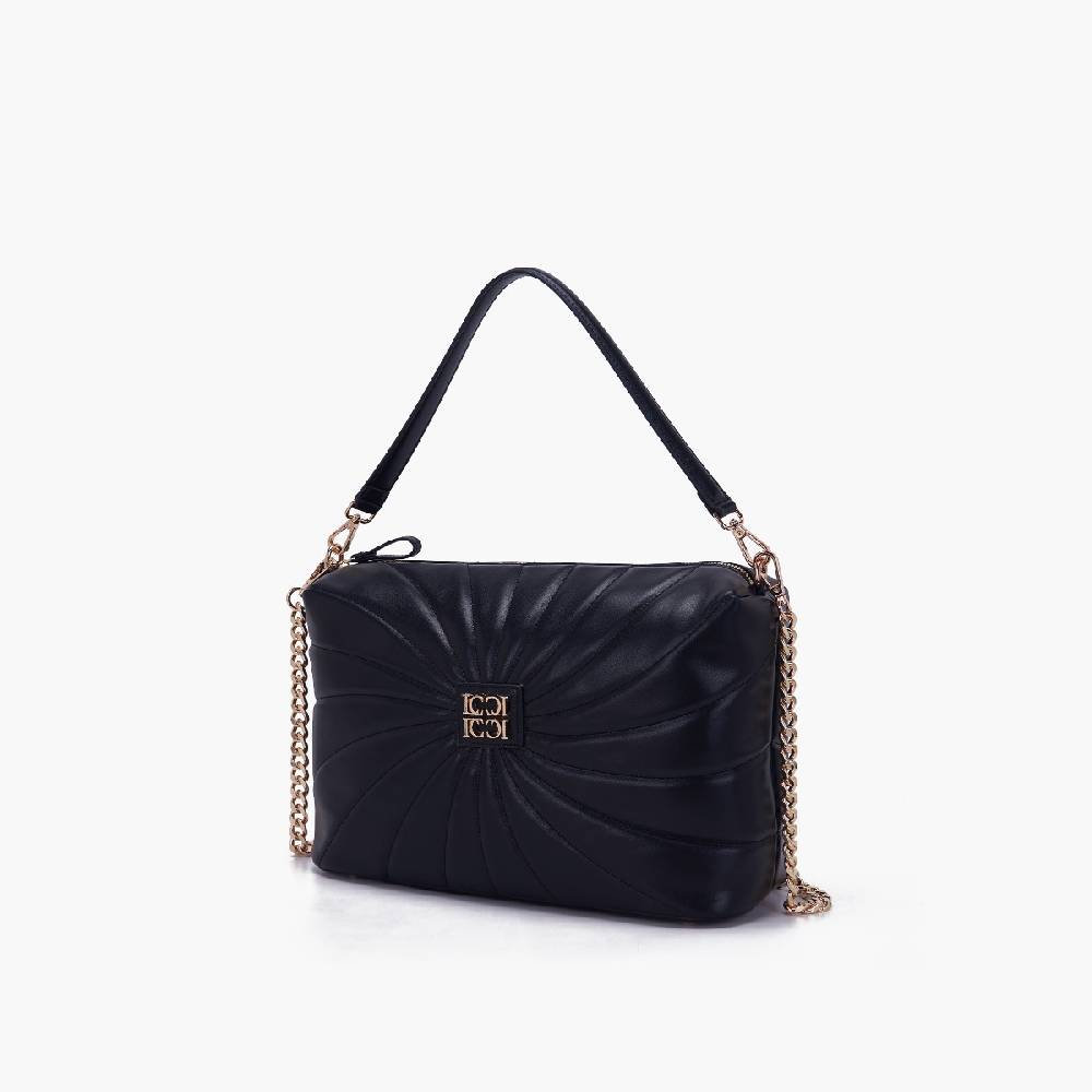 La Carrie BORSA A SPALLA OYSTER NERA Sottocosto