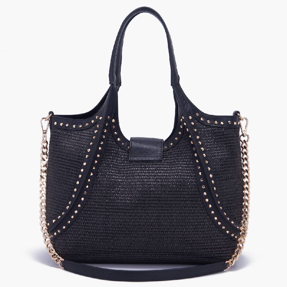 La Carrie BORSA SHOPPING ROMANTIC BLACK In Saldo