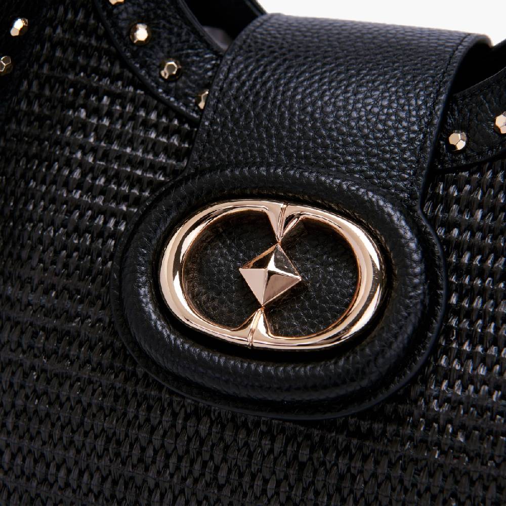 La Carrie BORSA SHOPPING ROMANTIC BLACK In Saldo