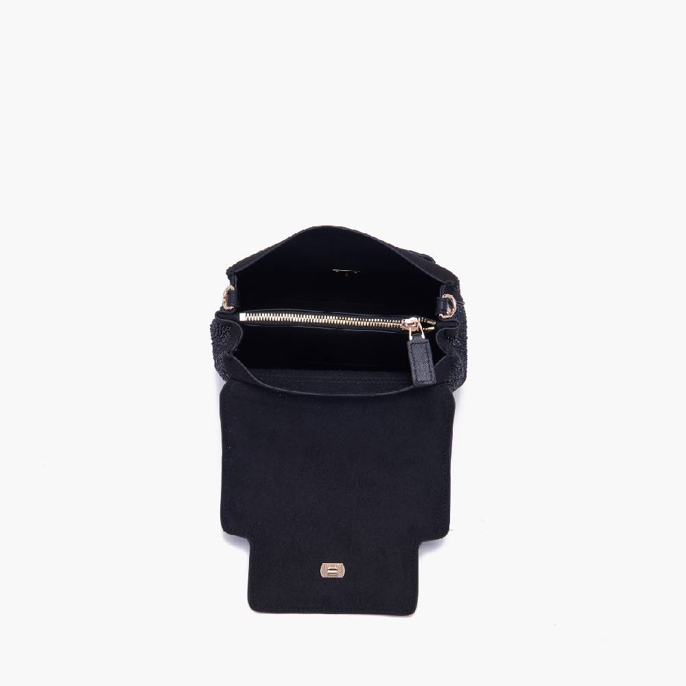 La Carrie BORSA A MANO LOGO NERA Nuova