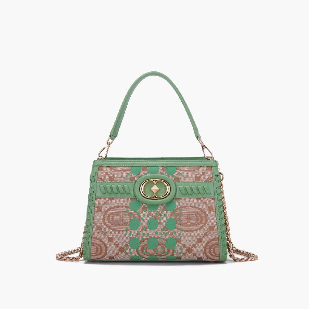 La Carrie BORSA SHOPPING MONOGRAM PISTACCHIO Italy