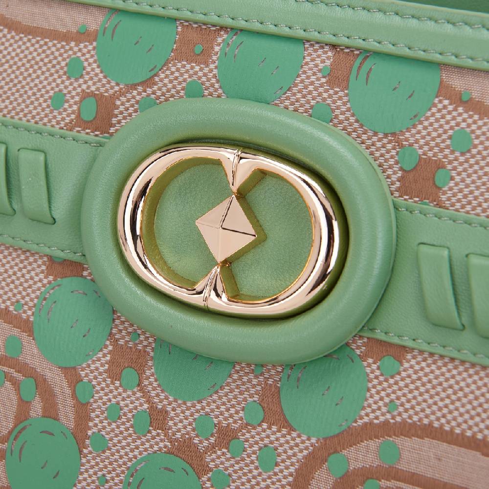 La Carrie BORSA SHOPPING MONOGRAM PISTACCHIO Italy