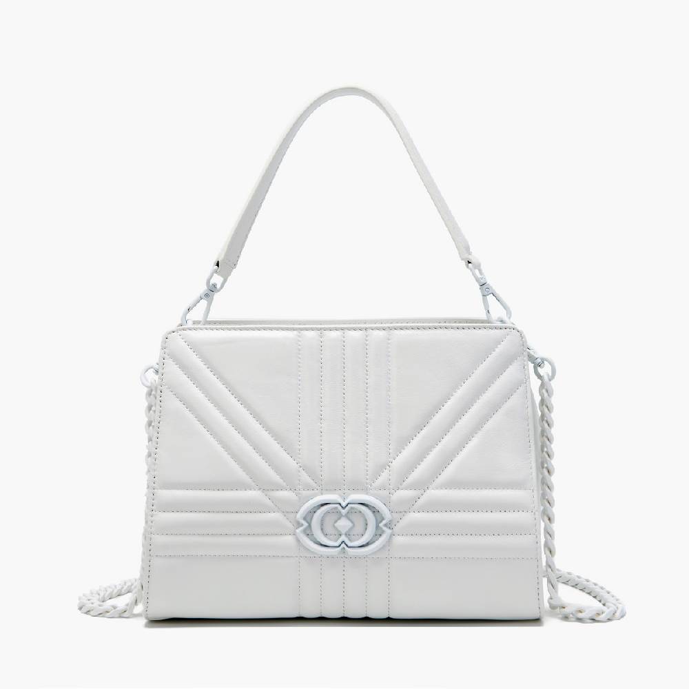 La Carrie BORSA SHOPPING GRATE BIANCA Nuovo