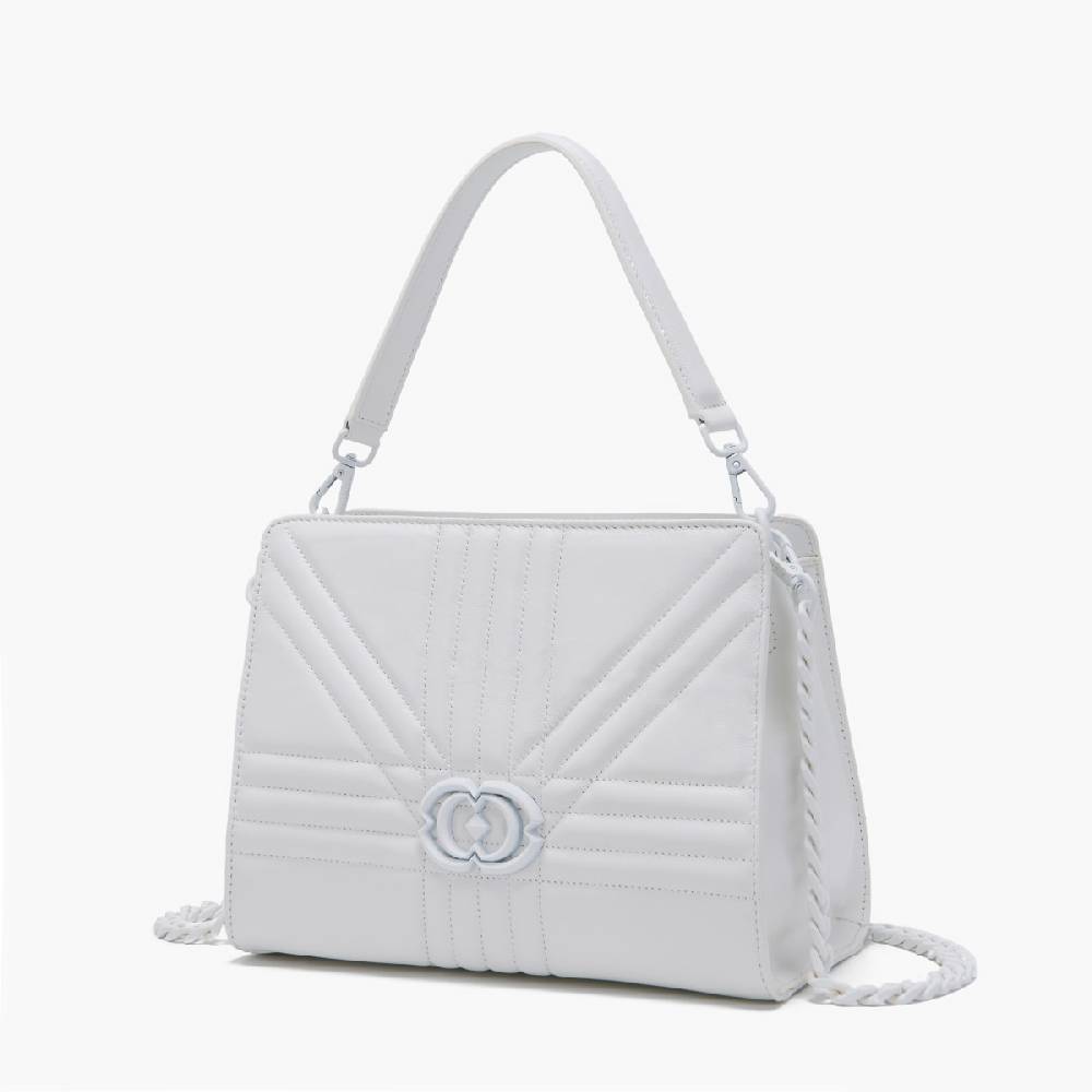 La Carrie BORSA SHOPPING GRATE BIANCA Nuovo