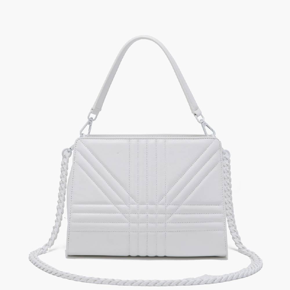 La Carrie BORSA SHOPPING GRATE BIANCA Nuovo