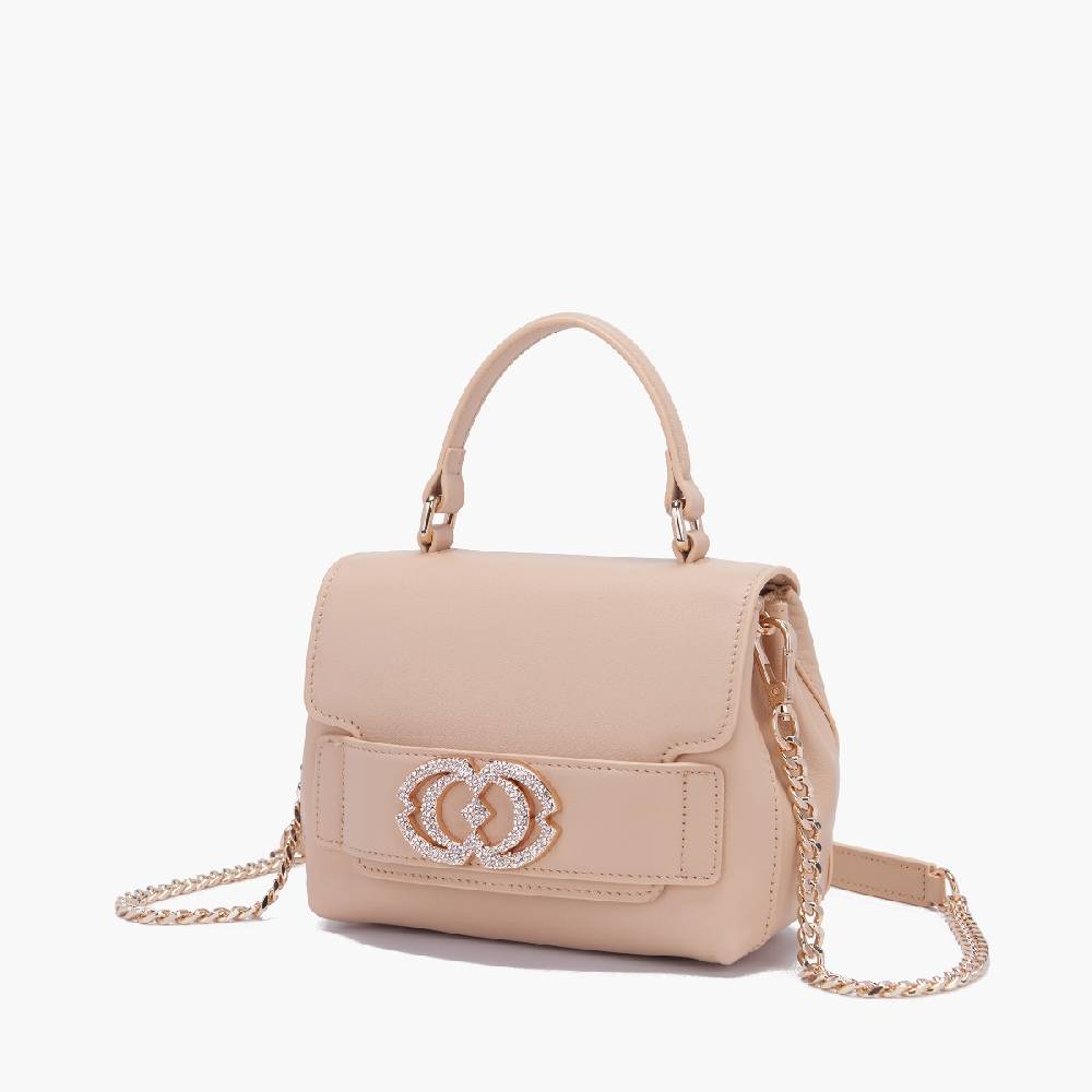 La Carrie BORSA A MANO LOGO CAPPUCCINO Consegna Veloce