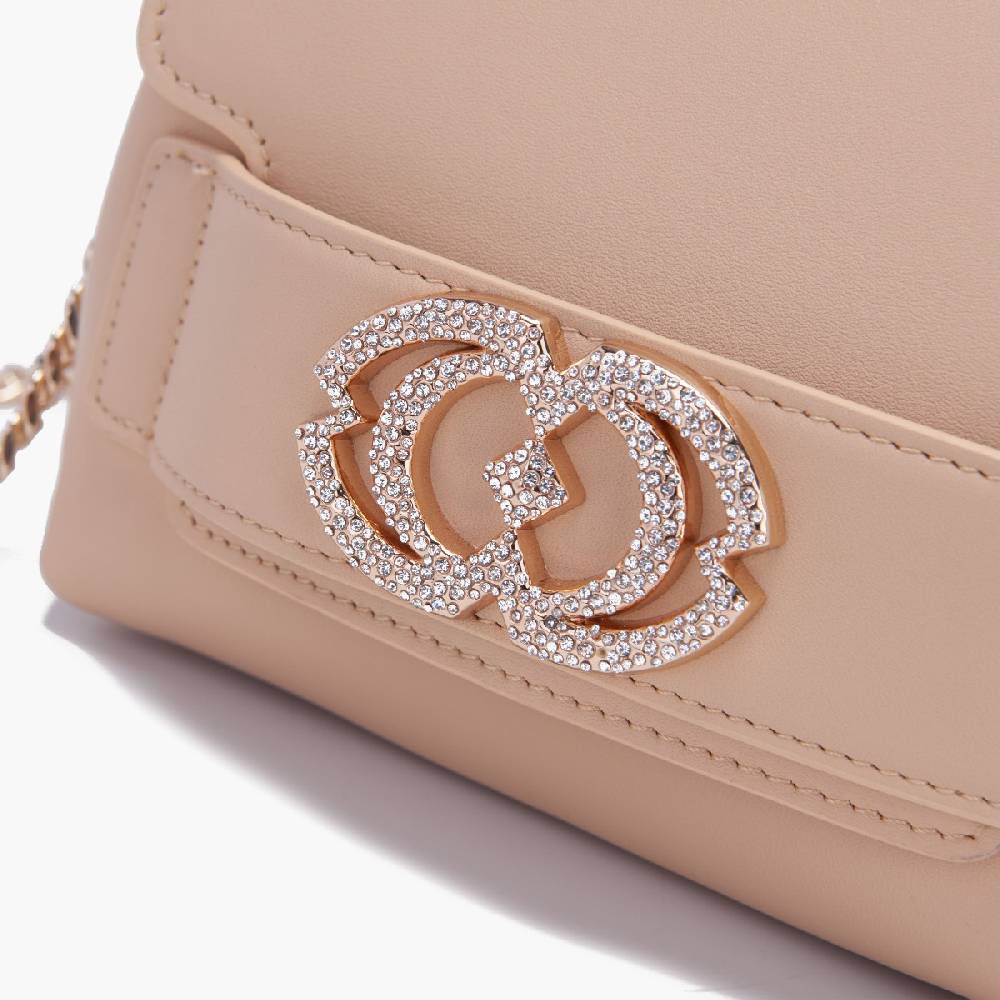 La Carrie BORSA A MANO LOGO CAPPUCCINO Consegna Veloce