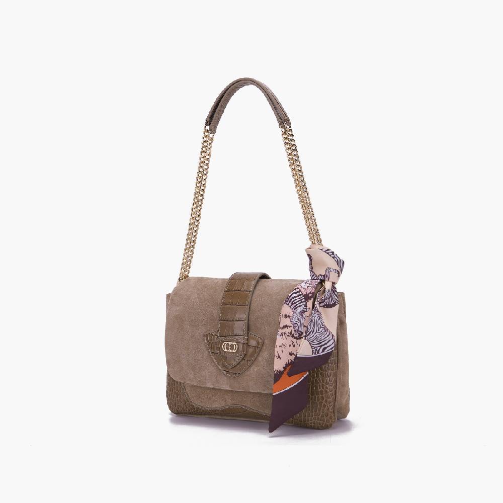 La Carrie BORSA A SPALLA TEMPEST TAUPE Prezzo Ridotto