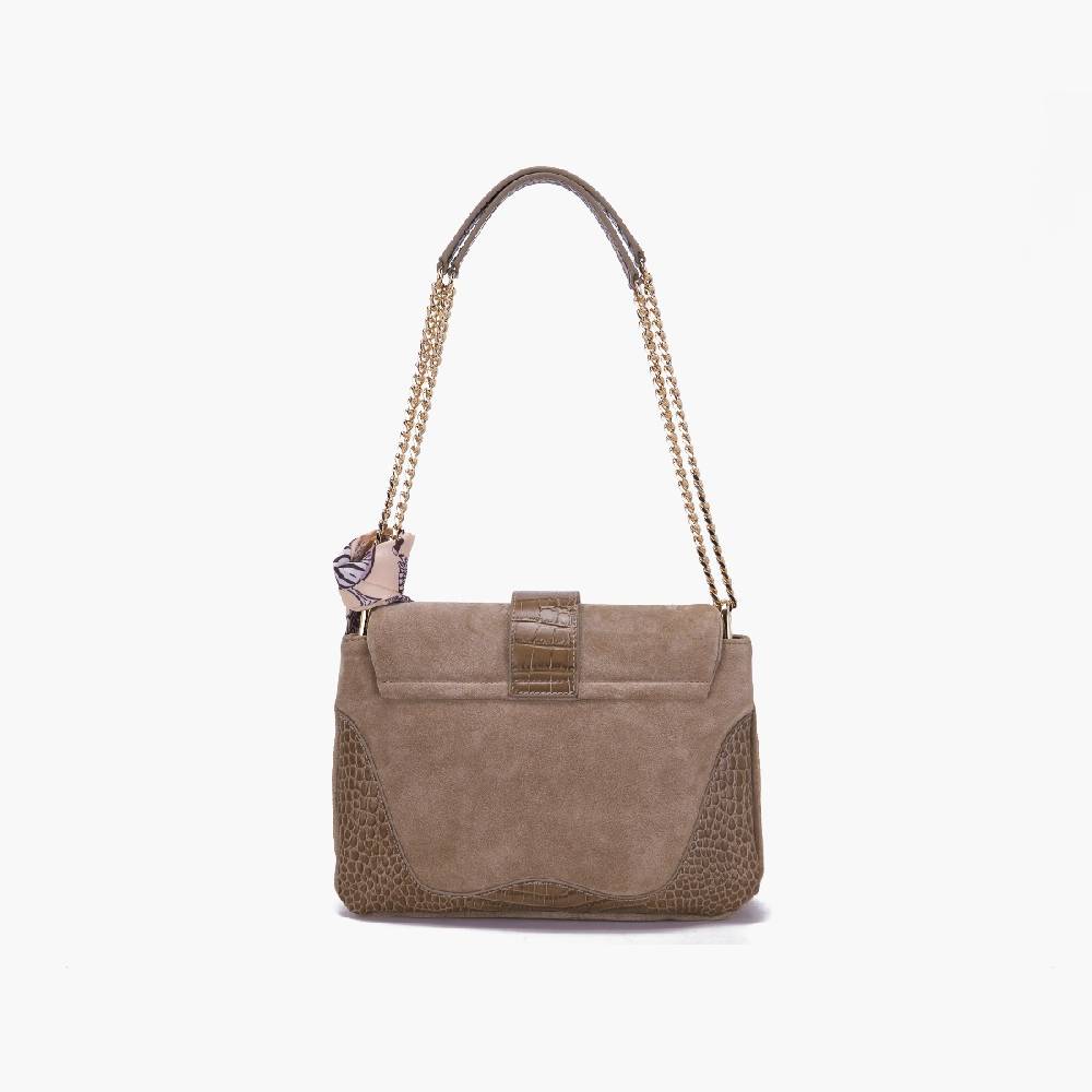 La Carrie BORSA A SPALLA TEMPEST TAUPE Prezzo Ridotto