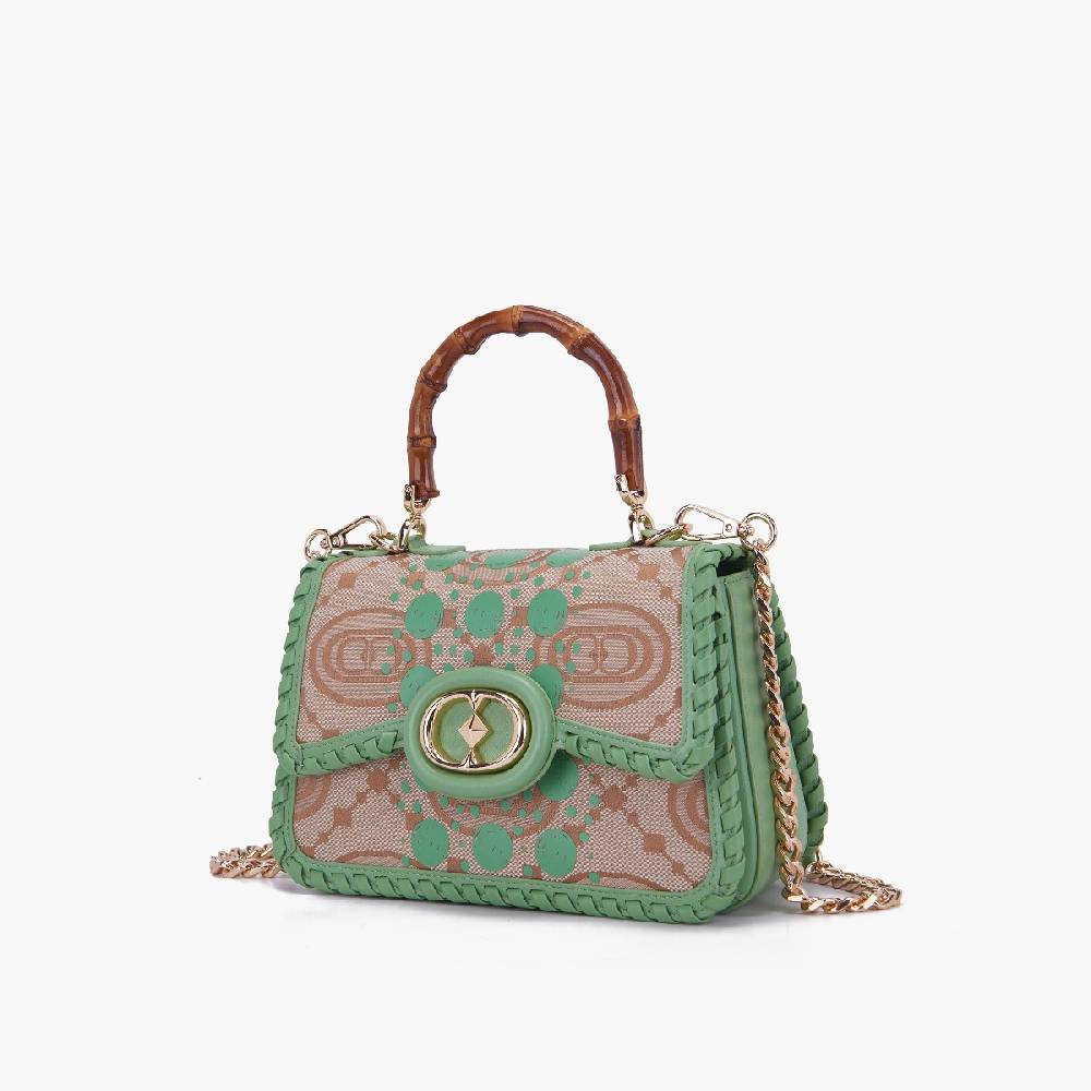 La Carrie BORSA A MANO MONOGRAM PISTACCHIO Saldi
