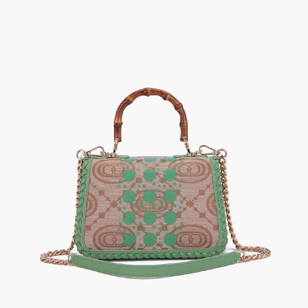 La Carrie BORSA A MANO MONOGRAM PISTACCHIO Saldi