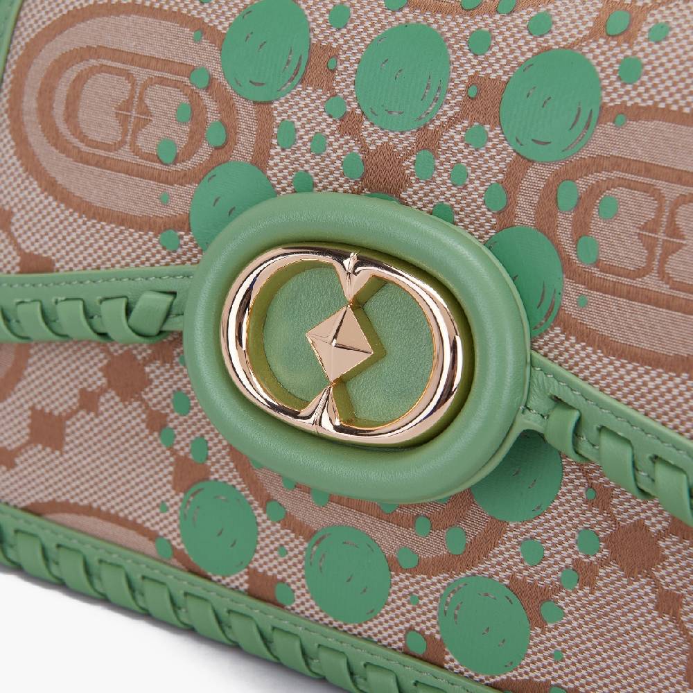 La Carrie BORSA A MANO MONOGRAM PISTACCHIO Saldi