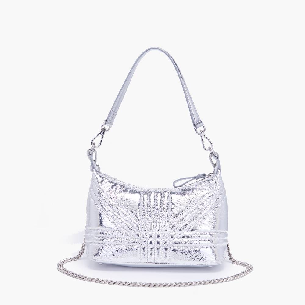 La Carrie MINI BORSA A SPALLA SHINY SILVER Offerte