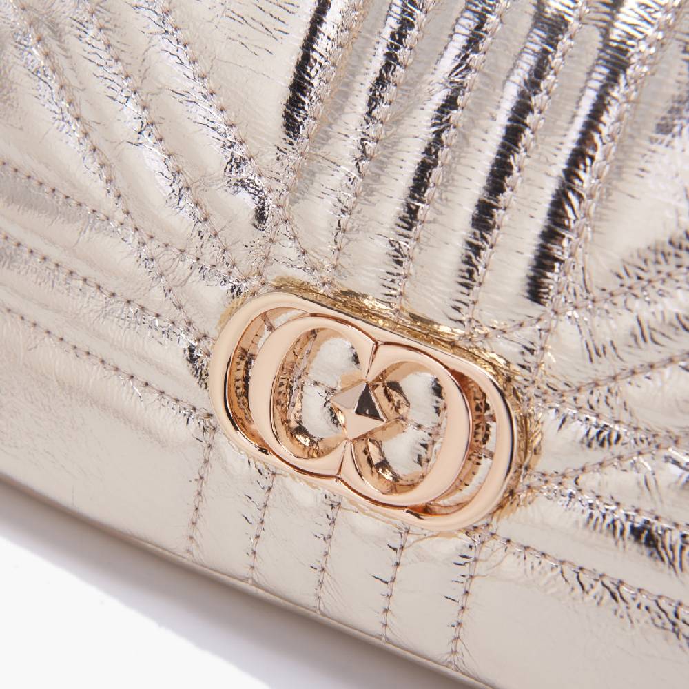 La Carrie MINI BORSA A SPALLA SHINY GOLD Hotsell