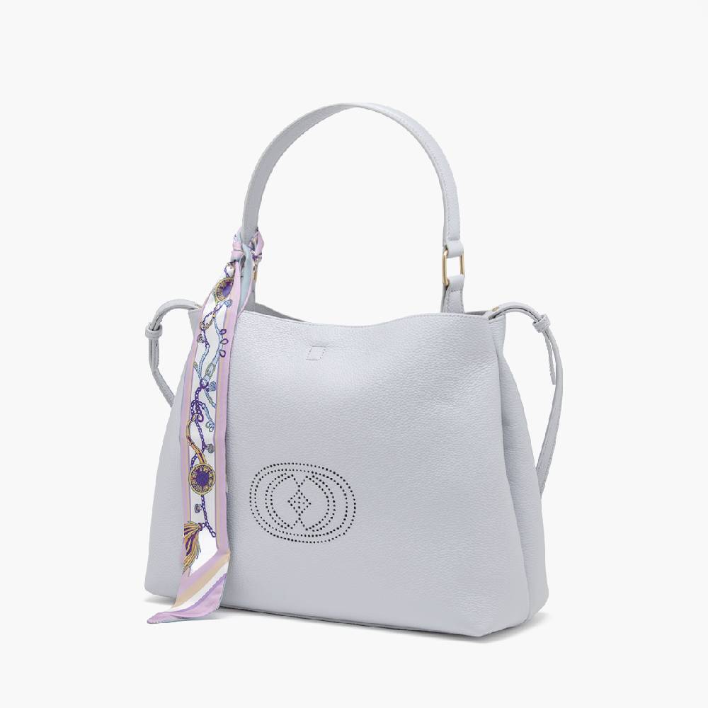La Carrie BORSA SHOPPING DRILLED SKY Vendita Calda