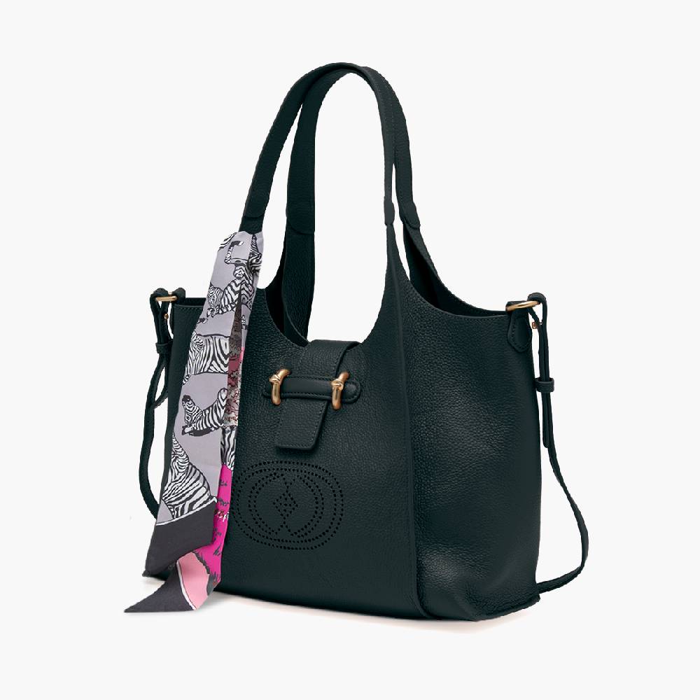 La Carrie BORSA SHOPPING DRILLED NERA Negozio
