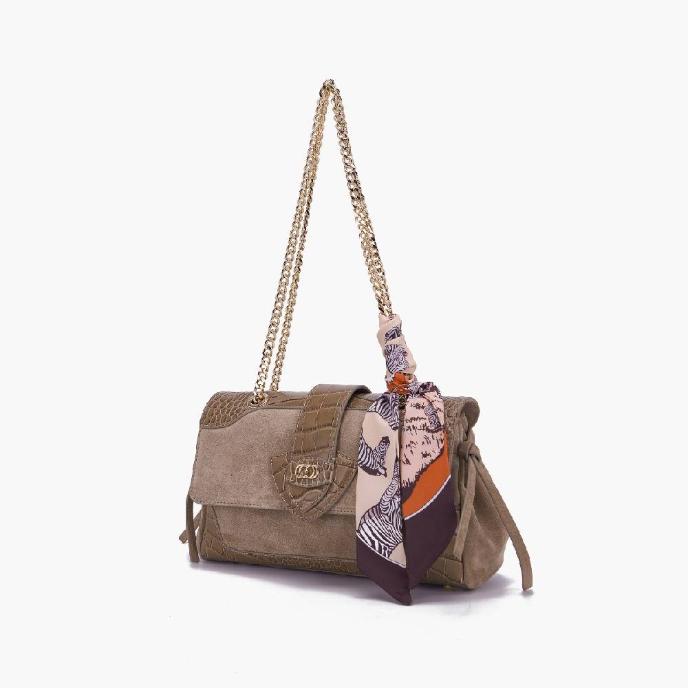 La Carrie BORSA A SPALLA TEMPEST TAUPE Italy