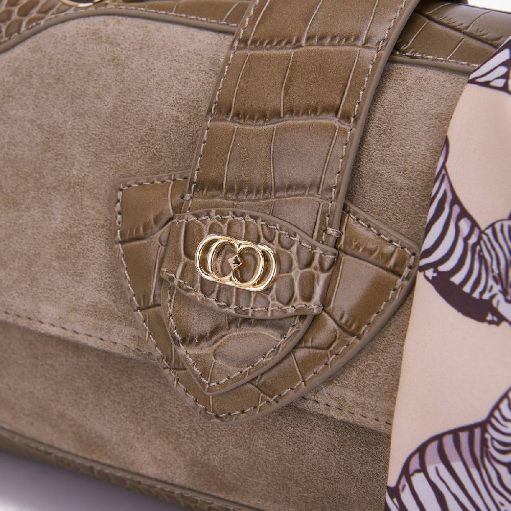 La Carrie BORSA A SPALLA TEMPEST TAUPE Italy