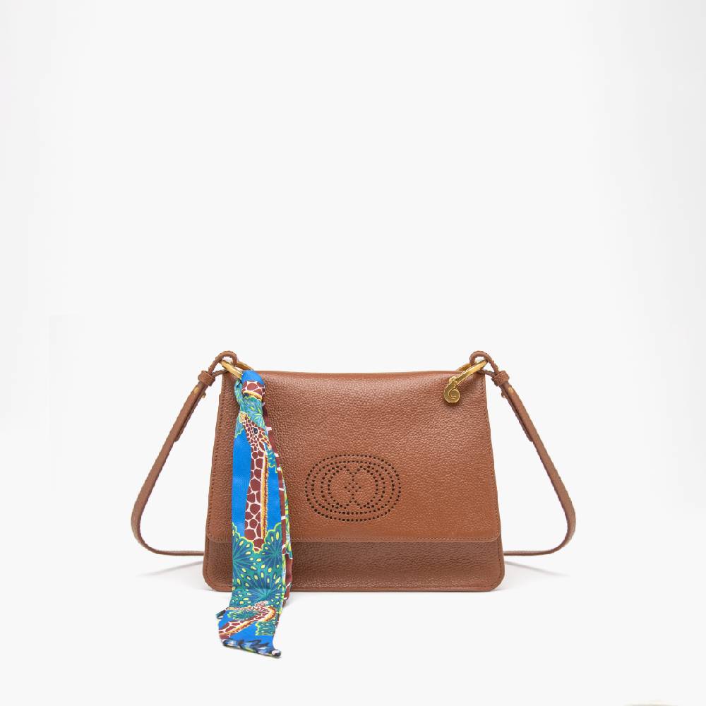 La Carrie BORSA A SPALLA DRILLED CUOIO In Linea