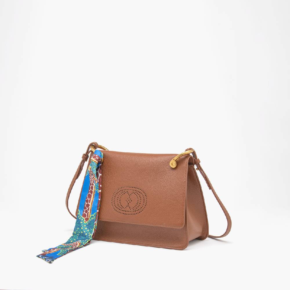 La Carrie BORSA A SPALLA DRILLED CUOIO In Linea