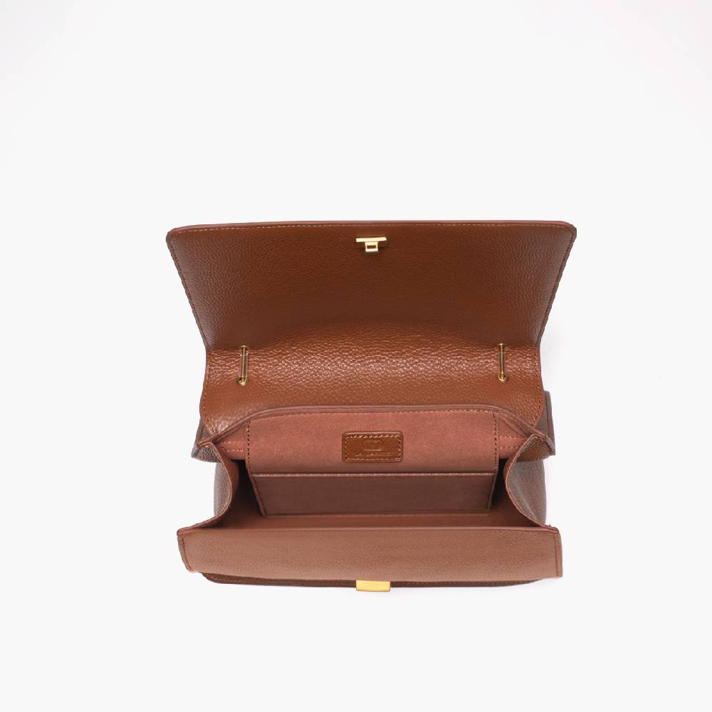 La Carrie BORSA A SPALLA DRILLED CUOIO In Linea