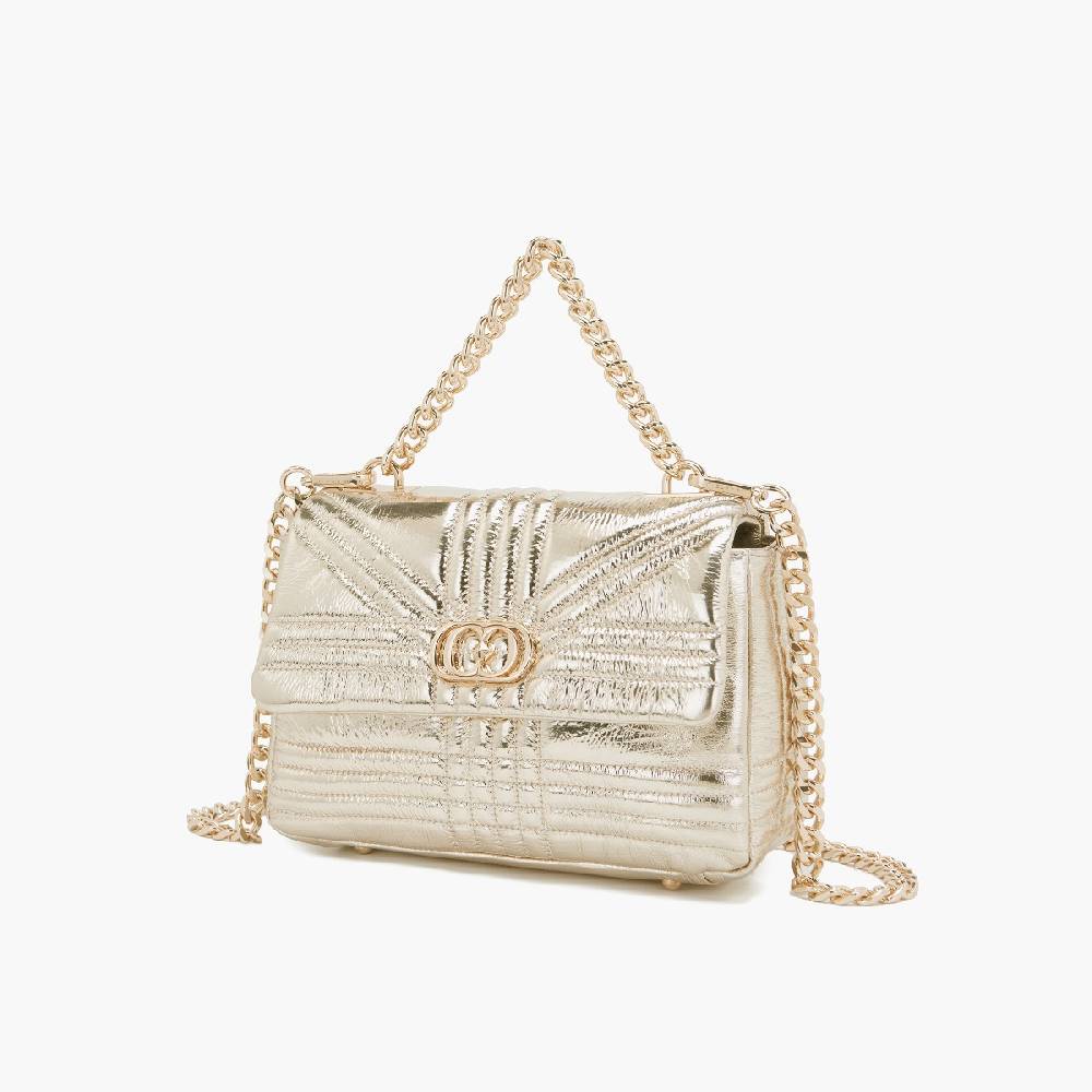 La Carrie BORSA A MANO SHINY GOLD Vendita