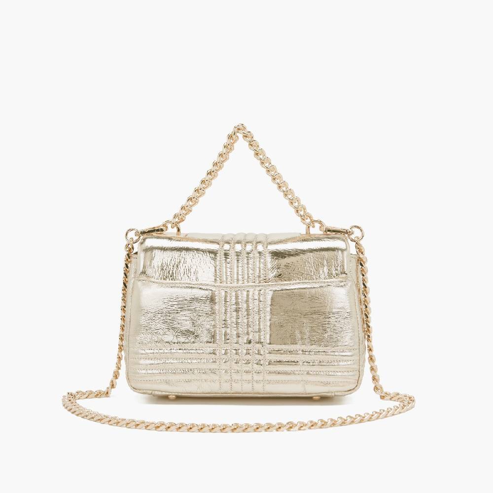 La Carrie BORSA A MANO SHINY GOLD Vendita
