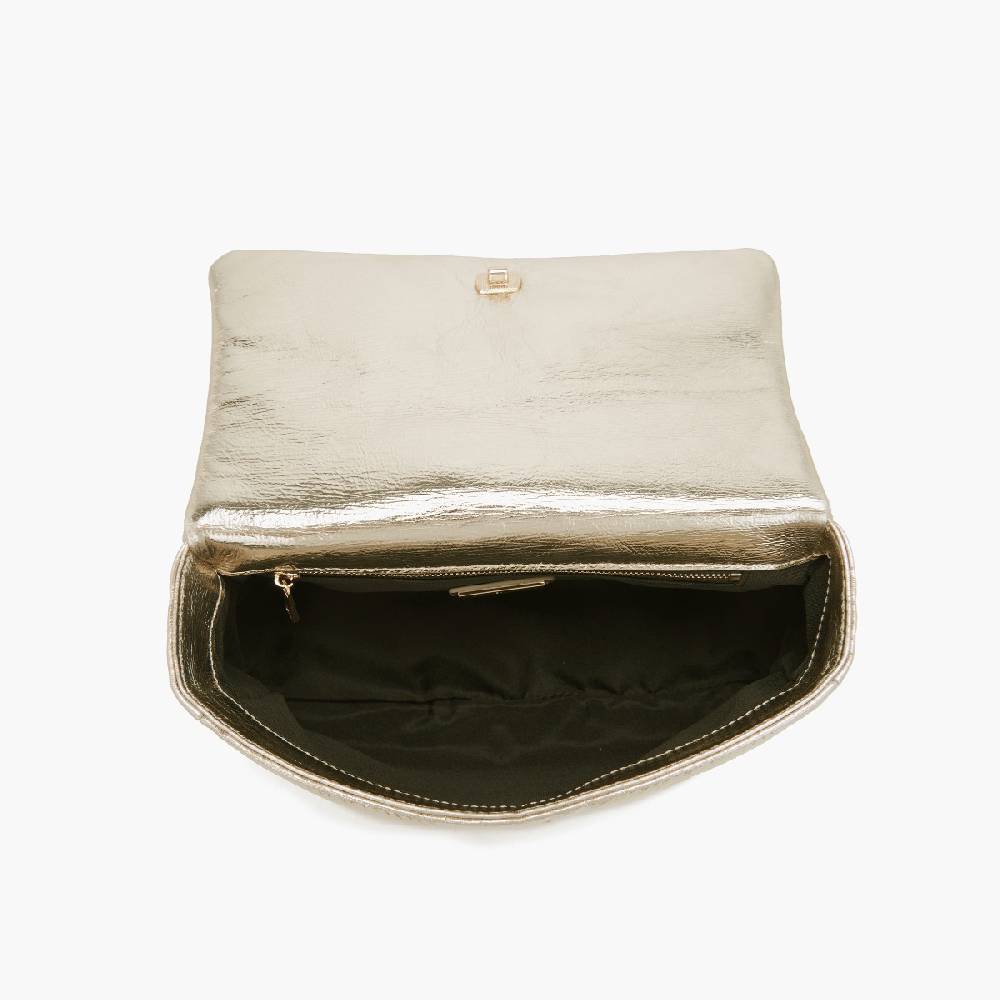 La Carrie BORSA A MANO SHINY GOLD Vendita