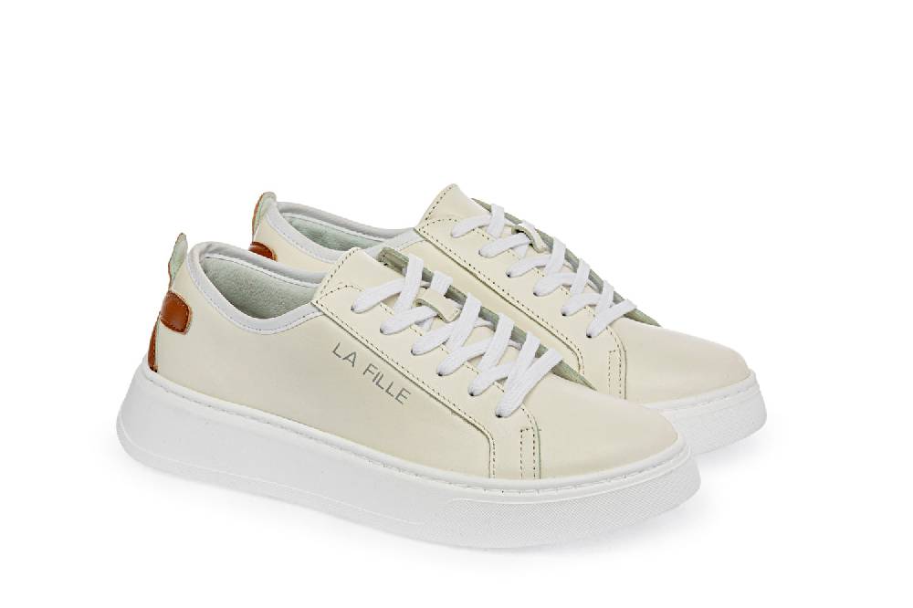 L.Pucci Sneakers P91212P Ecru-Camel Novità