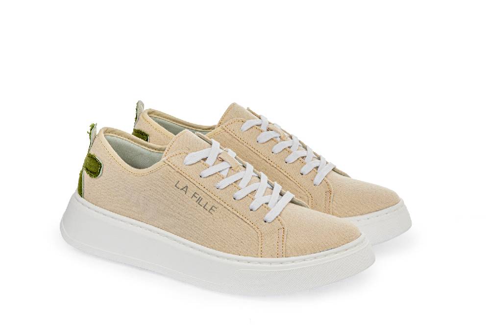 L.Pucci Sneakers P91222C Ecru-Green Online