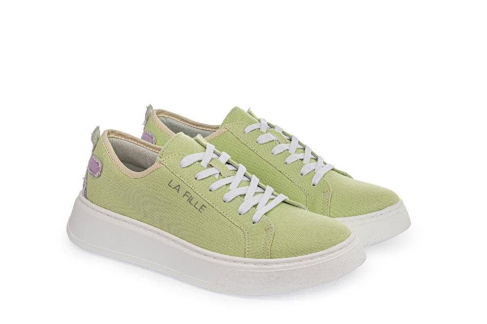 L.Pucci Sneakers P91222C Water Green-Lilac In Vendita