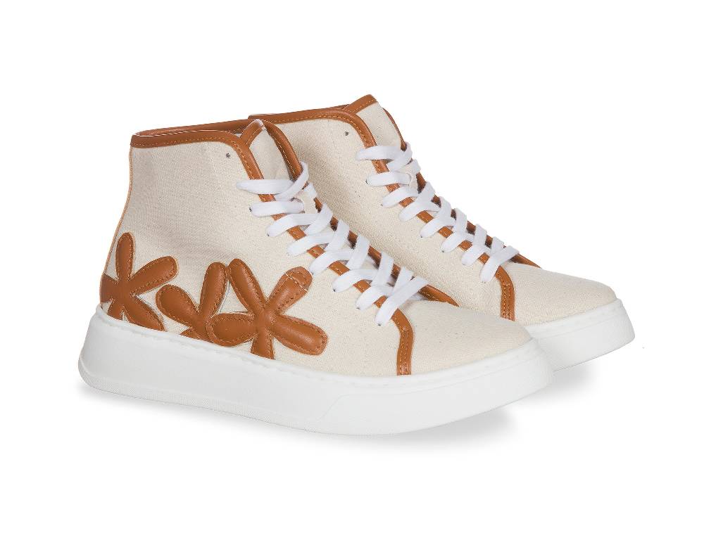 L.Pucci Basket P91223C Ecru-Camel Vendita Calda
