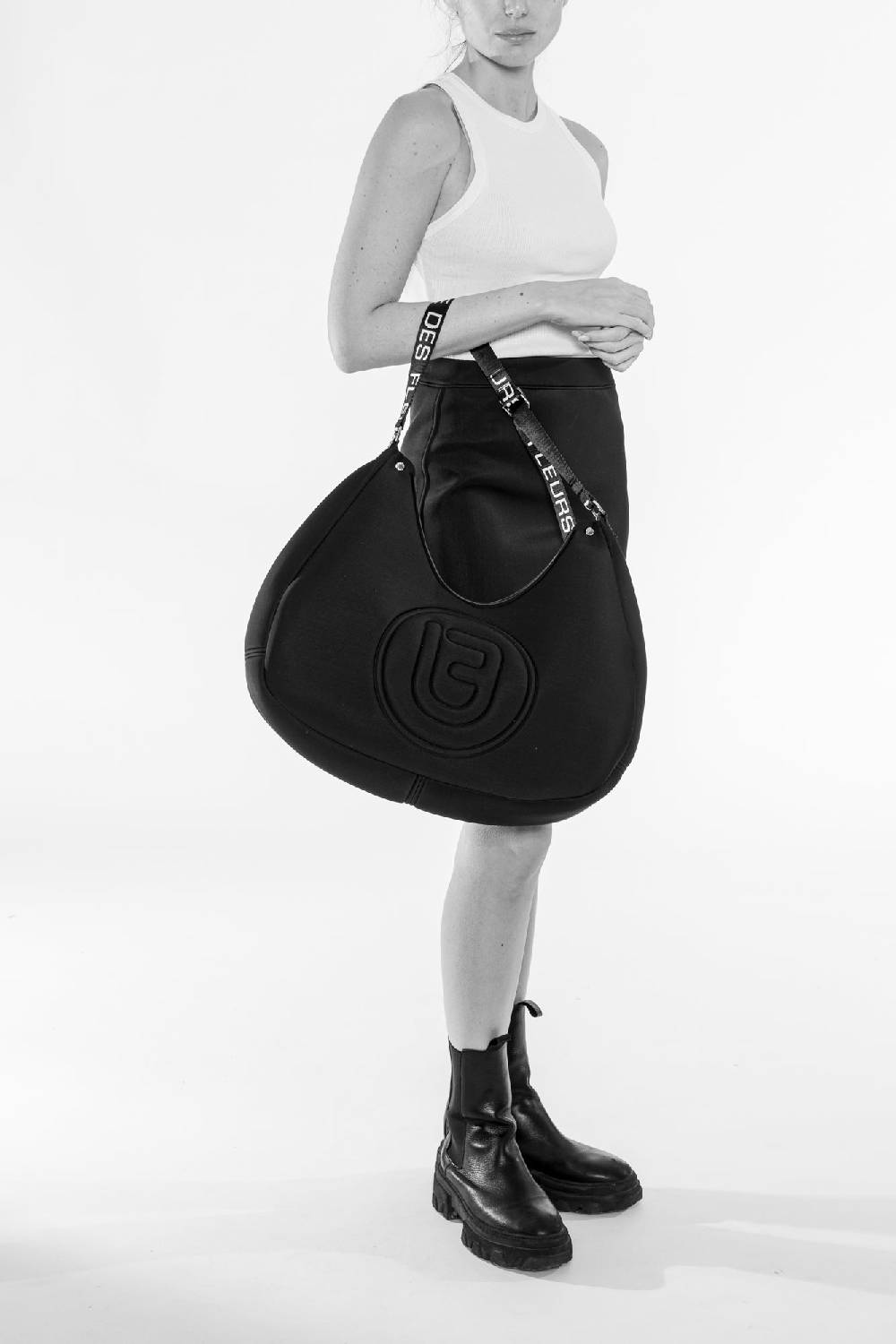 L.Pucci Creta Tekno Fabric Black In Linea