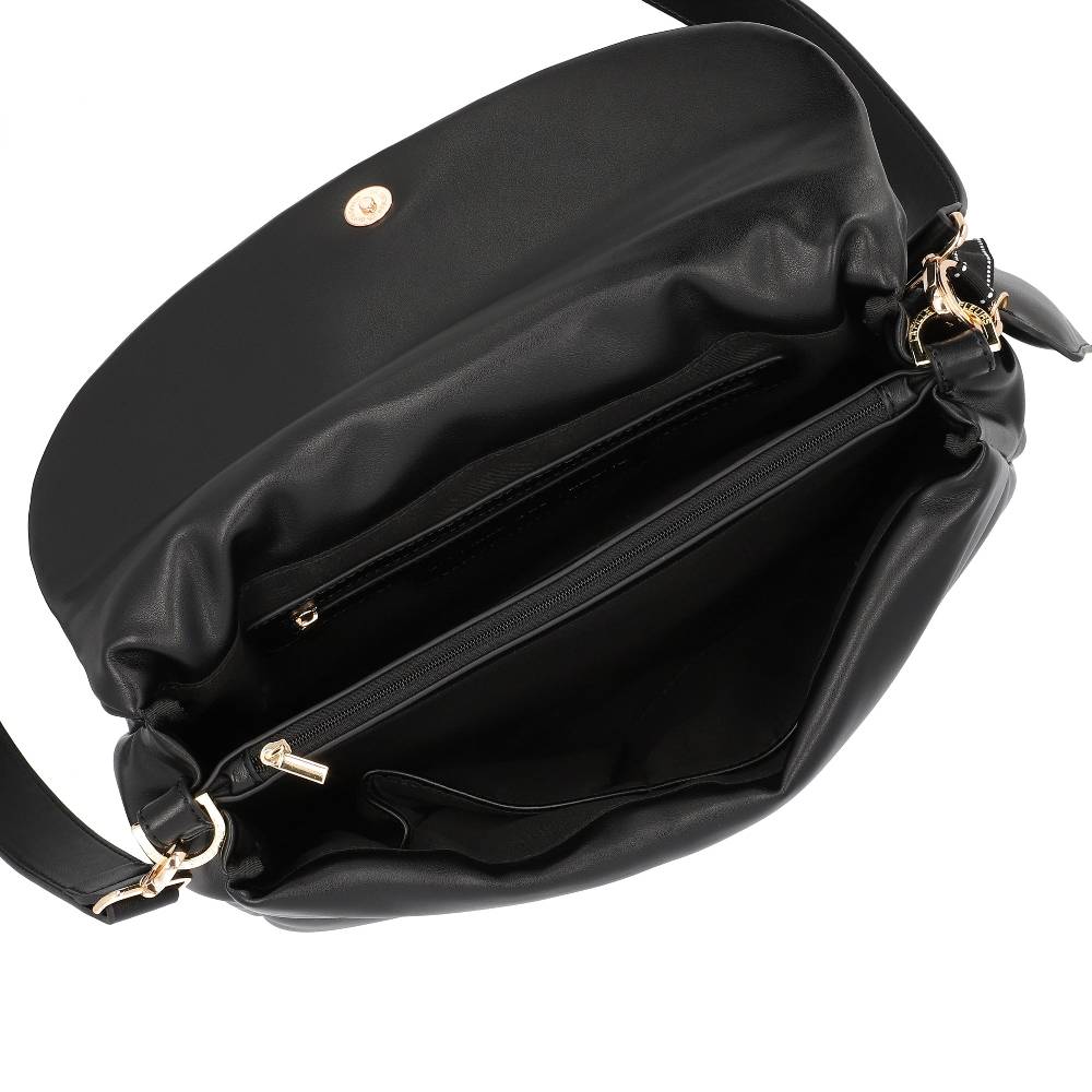 L.Pucci Odette Metal Logo Line Black In Linea