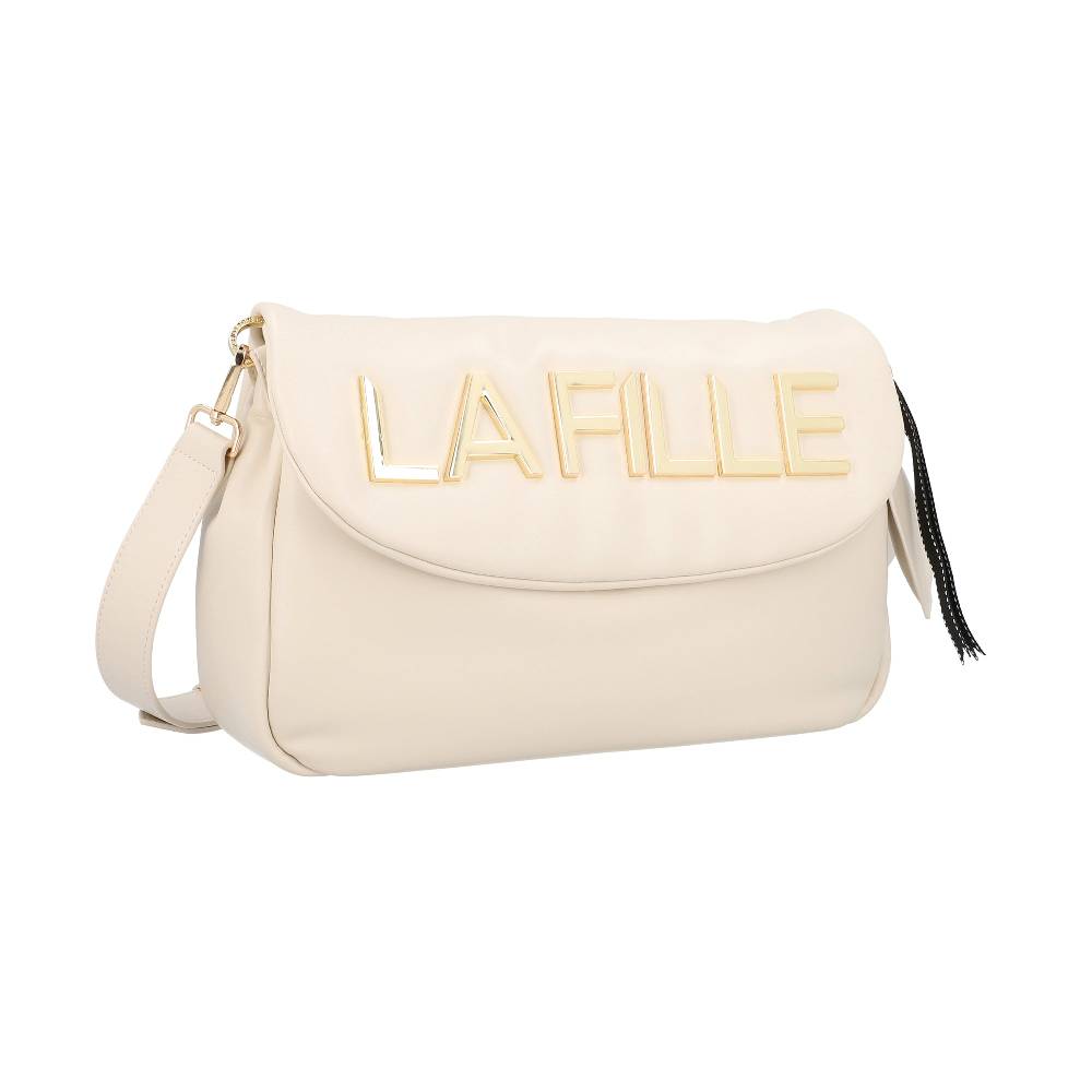 L.Pucci Odette Metal Logo Line Dirty White Nuovo
