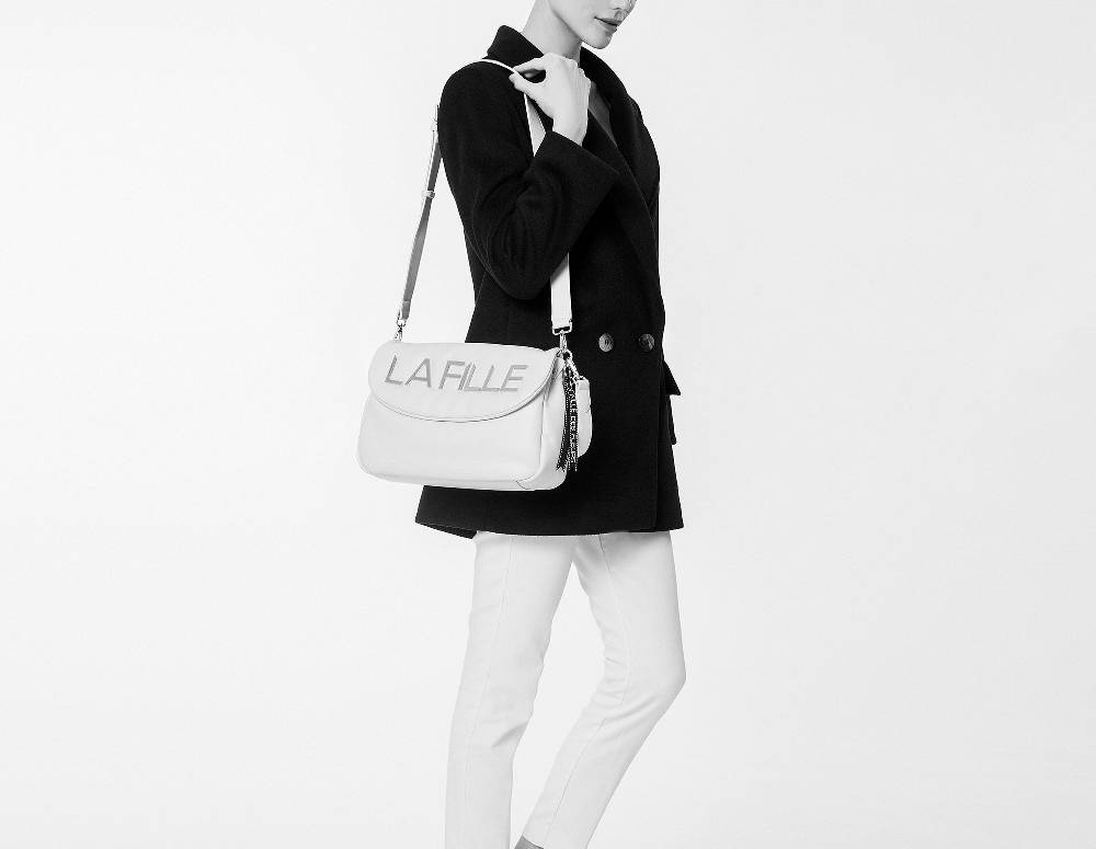 L.Pucci Odette Metal Logo Line Dirty White Nuovo