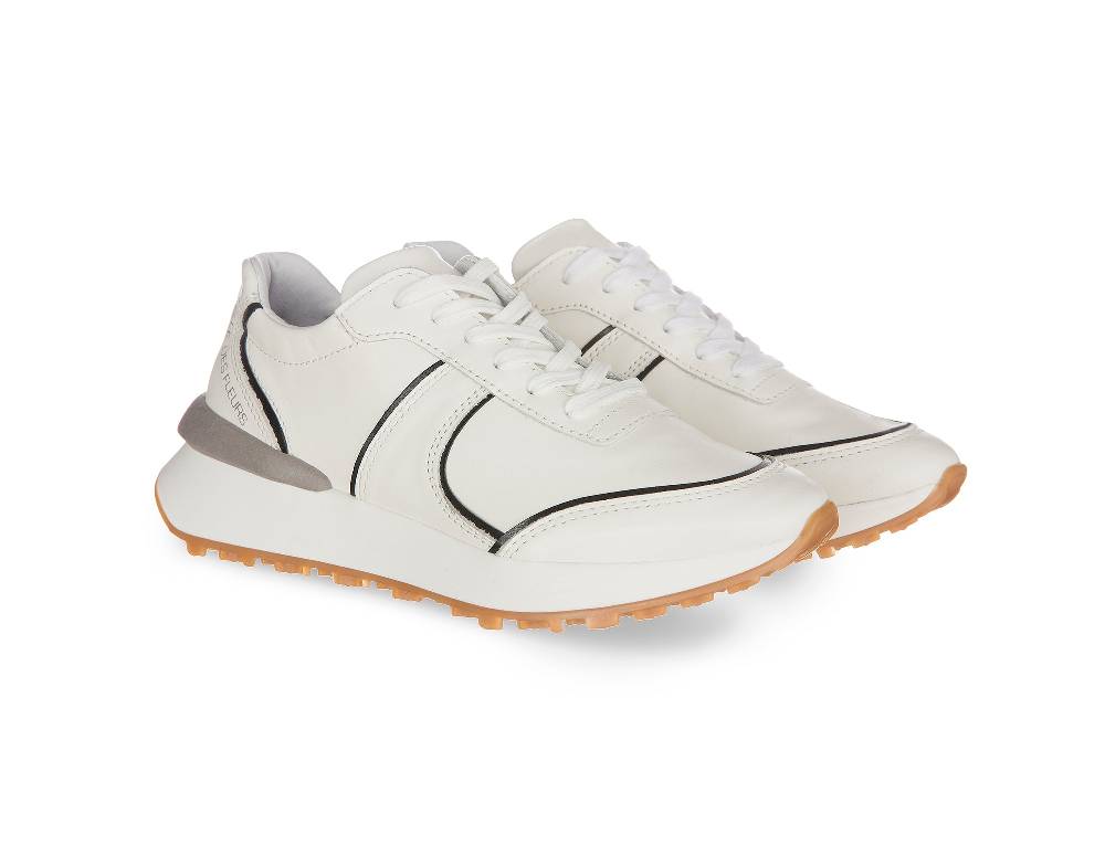L.Pucci Missouri Leather White-Black Consegna Veloce