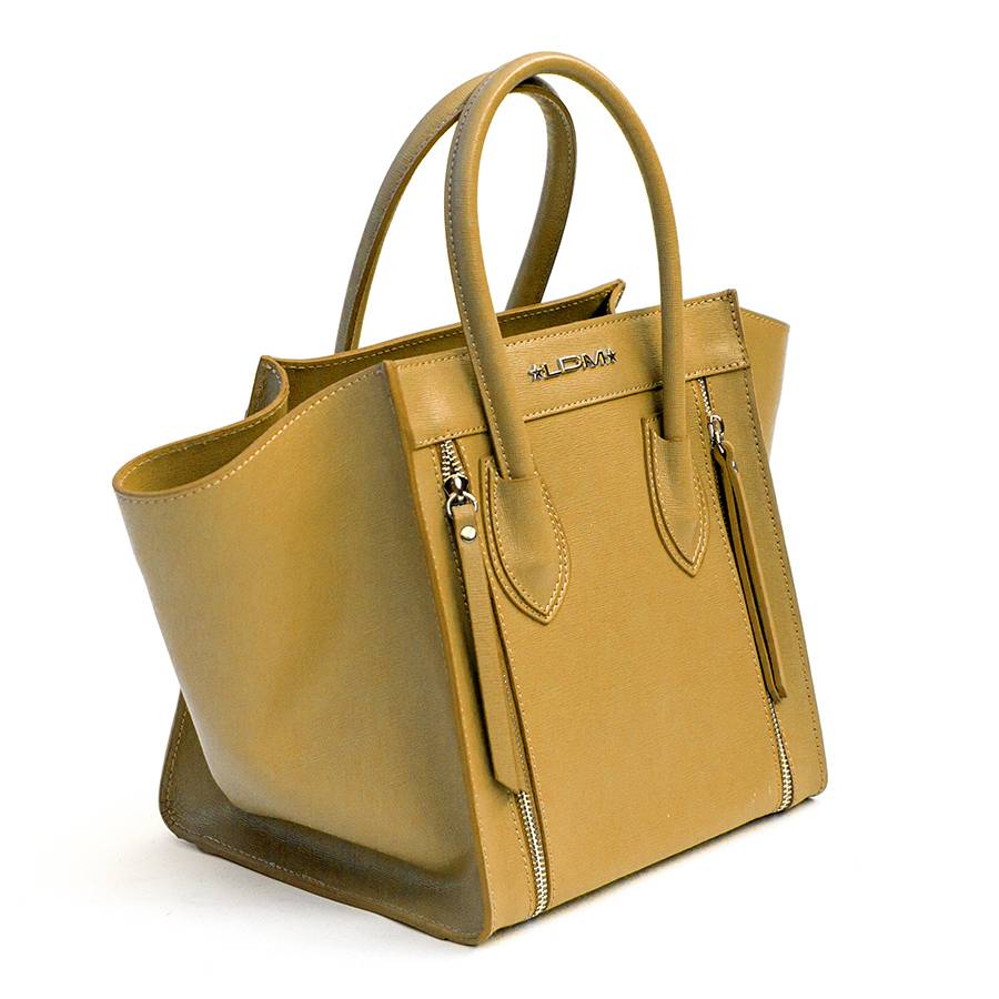 Laura Di Maggio ALIA – Borsa a trapezio in pelle saffiano senape Saldi