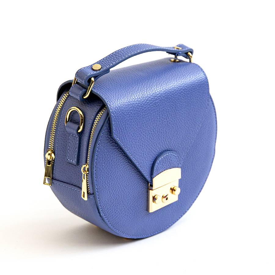 Laura Di Maggio CIRCLE – Borsa tonda in pelle glicine In Linea