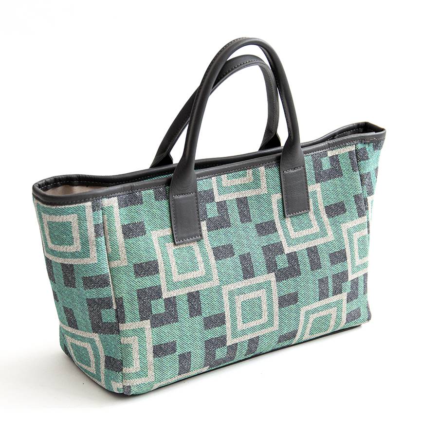 Laura Di Maggio MILANO FANTASY – Borsa in pelle e camoscio stampato tiffany Promozione