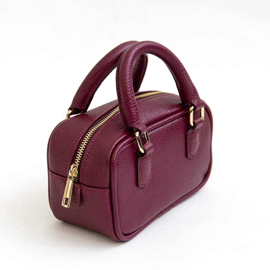 Laura Di Maggio NENA – Miny bauletto in pelle vinaccia Qualità Garantita