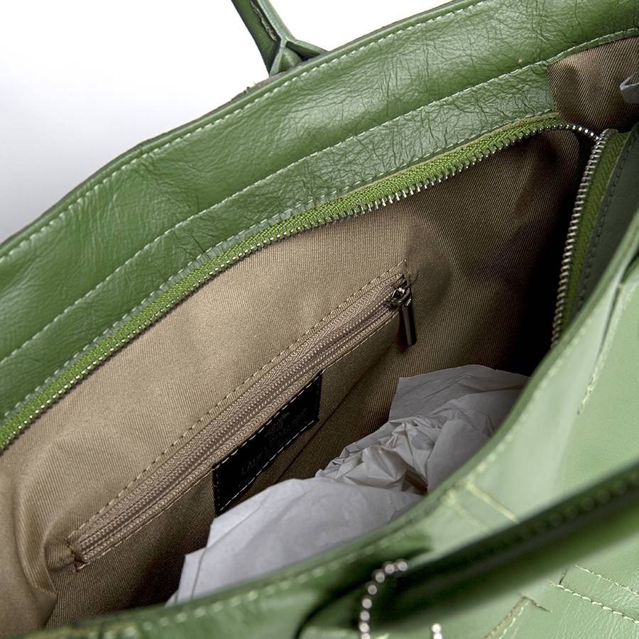 Laura Di Maggio UMA – Tote bag in pelle nappa verde aloe Consegna Veloce